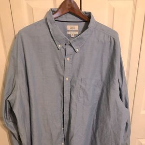 Big and tall light blue button down